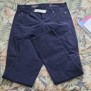J. Crew Matchstick Dark Blue Corduroy Pants